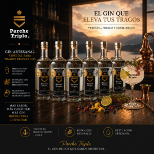 PACK MAYORISTA 6 UNIDADES GIN PARCHE TRIPLE 700ML 46°