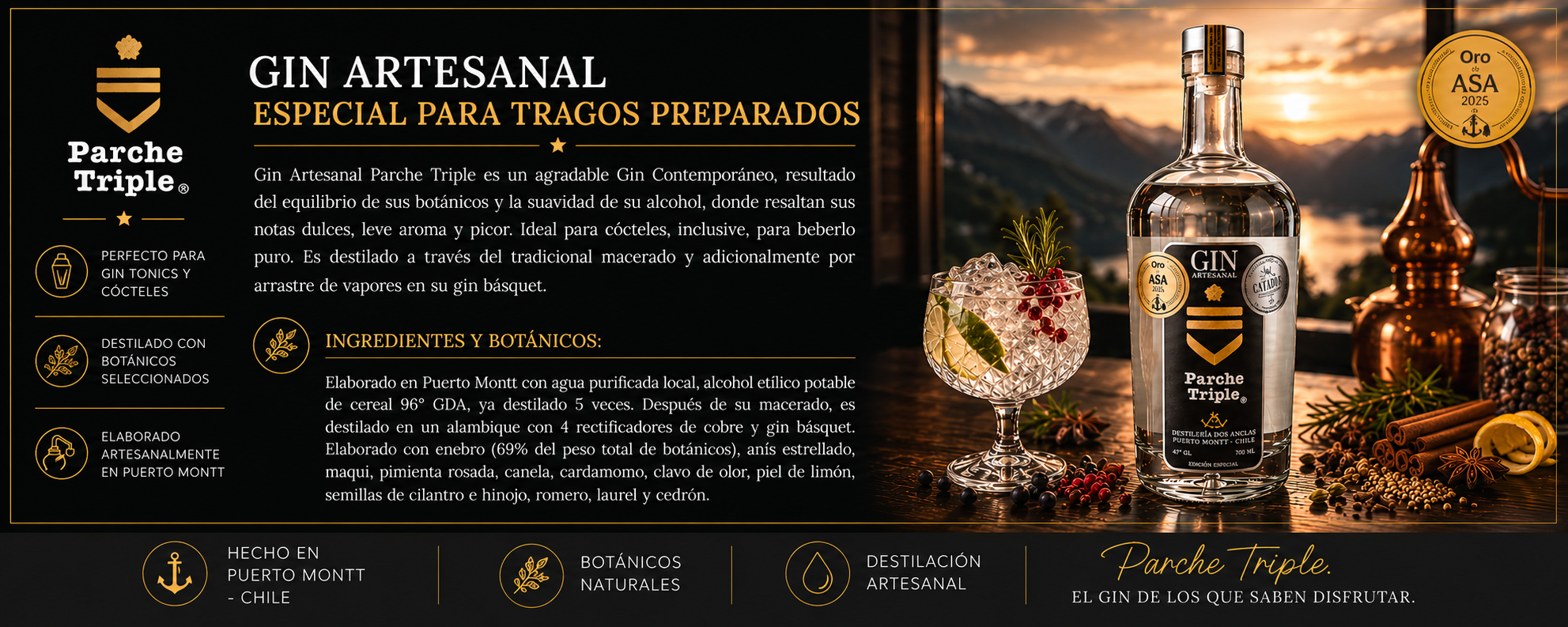 Gin Artesanal Parche Triple
